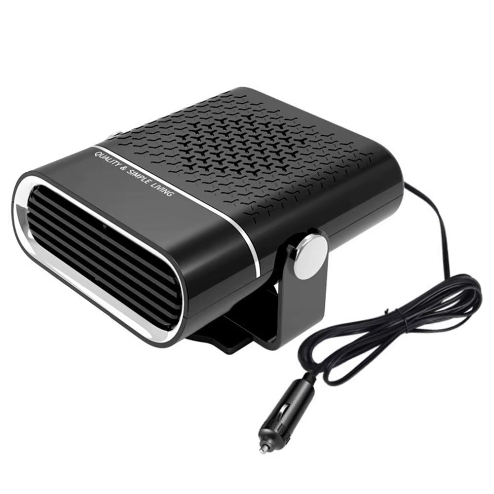 2 in 1 Car Cooling & Heater Fan 12V/24V Portable Demister Defroster Heating Fan Rotating Car Windshield Defogging Accessroies