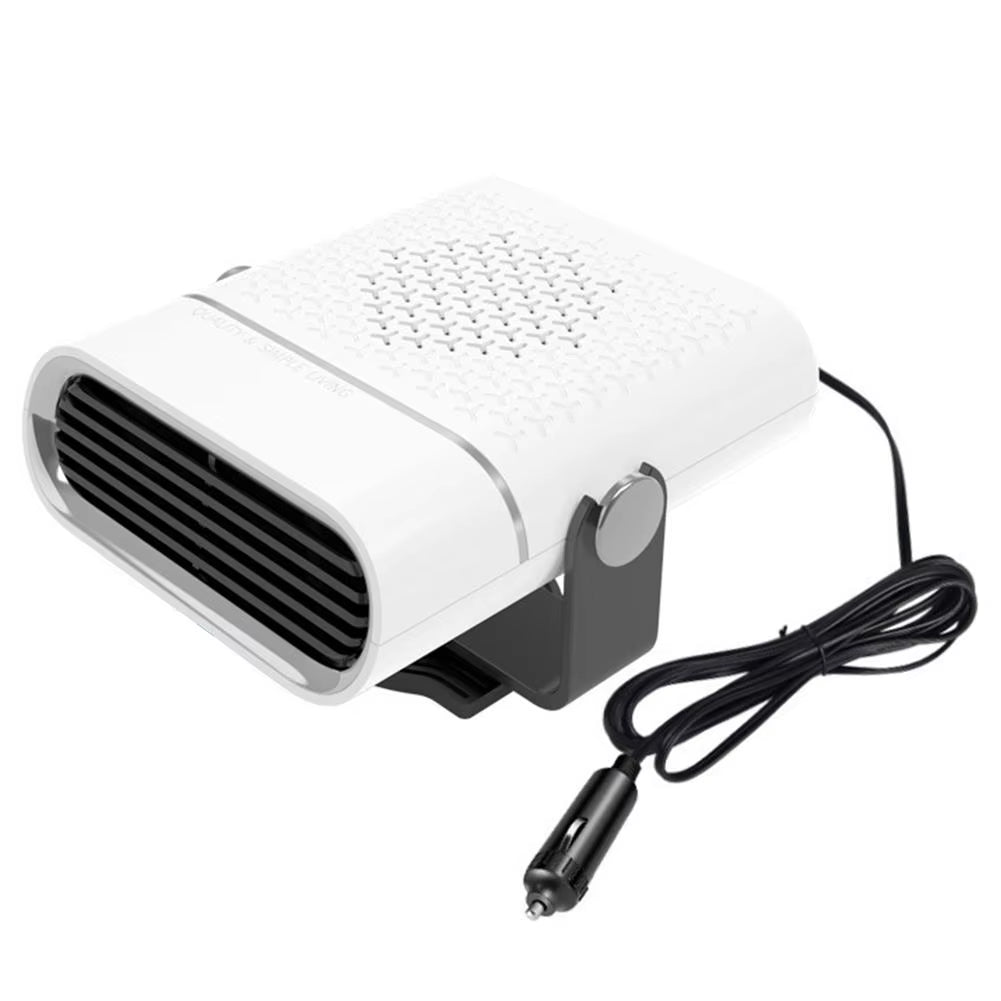 2 in 1 Car Cooling & Heater Fan 12V/24V Portable Demister Defroster Heating Fan Rotating Car Windshield Defogging Accessroies