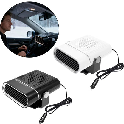 12V 120W Portable Car Heater, Fast Heating & Cooling Fan with 360° Rotation, Defogger Defroster, Cigarette Lighter Plug-In